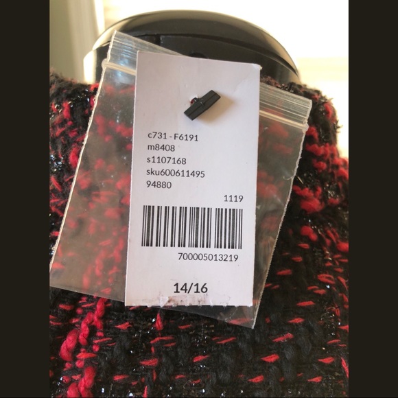 Plaid Shimmer Boucle Jacket - Picture 7 of 7